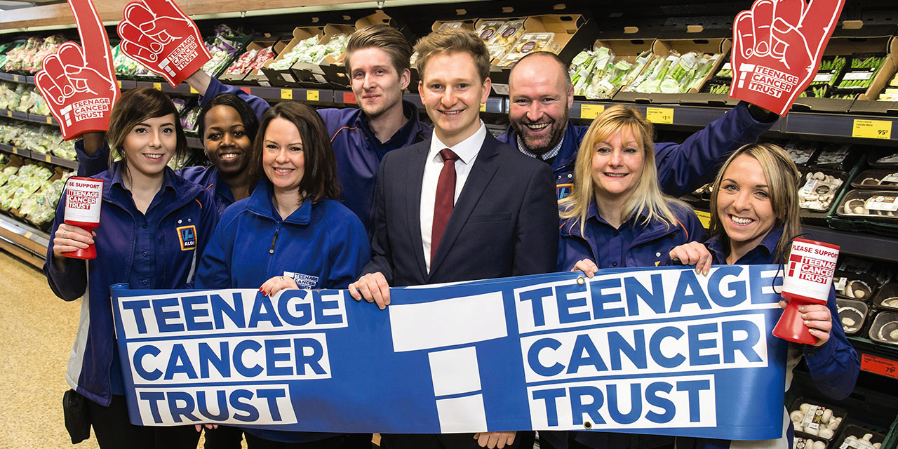 Aldi Dartford Staff and Customers Raise Cash for Teenage Cancer Trust