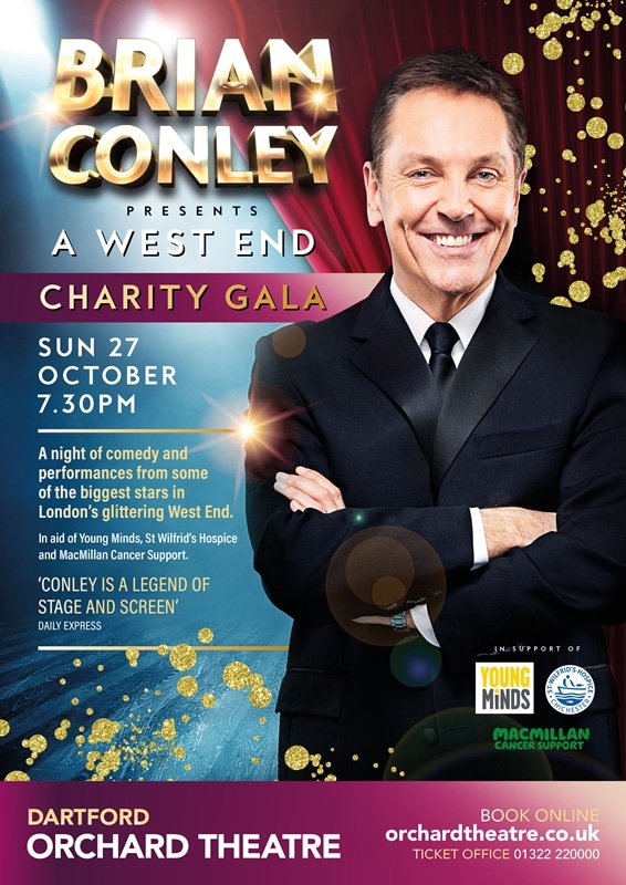 29JUL19 Orchard Brian Conley Charity Gala A3 Poster v3 | Dartford Living
