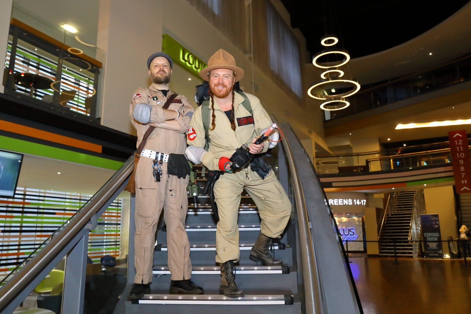 Ghosbusters fan Chris Beldock attends the advanced screening of the new film with Keith Lemon