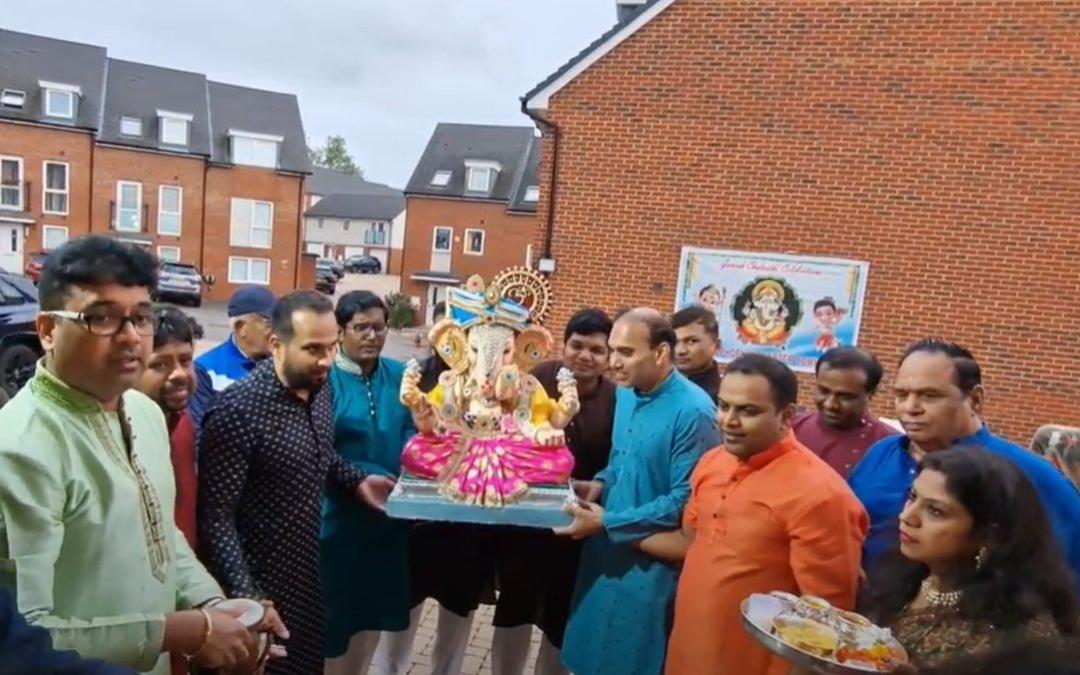 Residents of Phoenix Quarters community, performed ‘Ganesh Chaturthi’ with hundreds of Dartfordians turning up to take part for all 5 days from 19th – 23rd September 2023.