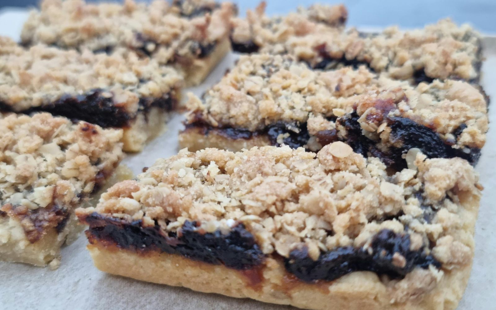 Fruity ‘Festive Leftovers’ Crumble bars. Fruity ‘Festive Leftovers’ Crumble bars.